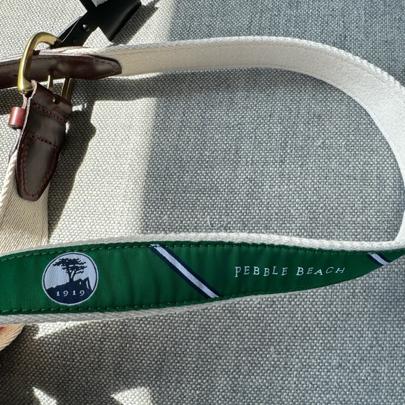 Pebble Beach Diagonal Ribbon Belt NWT - Picture 2 of 8